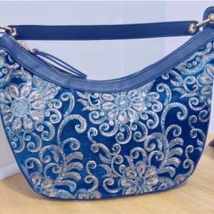 BOLSO 1 ASA TERCIOPELO BORDADO