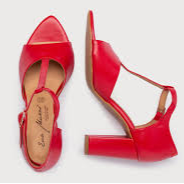 SANDALIA ROJA TIRA CENTRAL