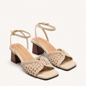BURNSIDE SANDALIA PIEL TRENZADA BLANCO ROTO