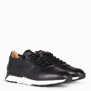 DEPORTIVA PIEL NEGRO CORTES